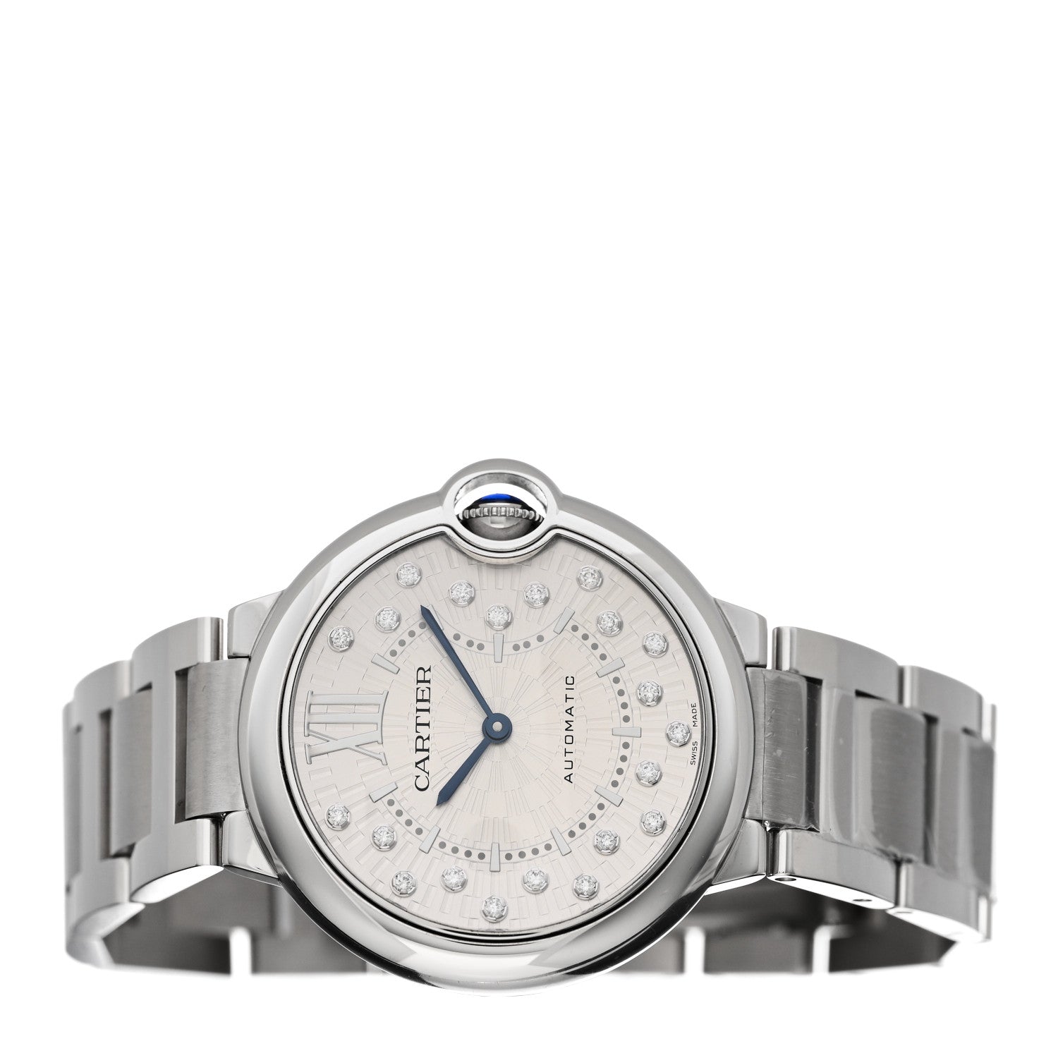 Cartier Stainless Steel Diamond 36mm Ballon Bleu De Cartier Automatic Watch 2 of 5