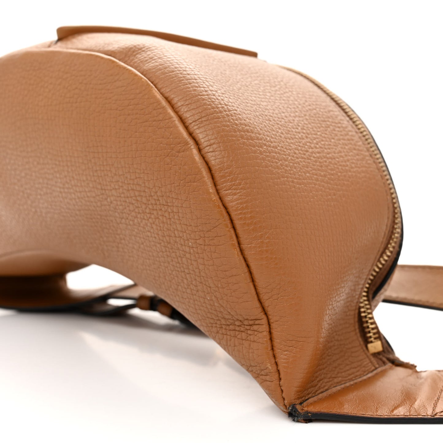 Grained Calfskin Greca Belt Bag Brown