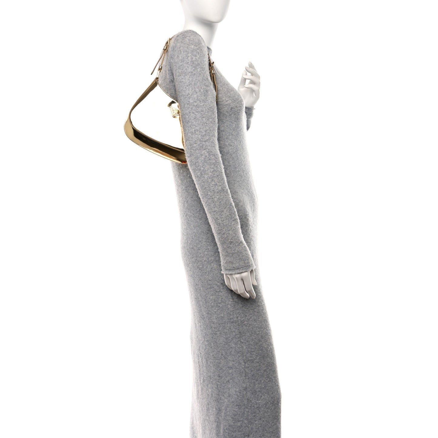 Spazzolato Cleo Adjustable Strap Shoulder Bag Platino