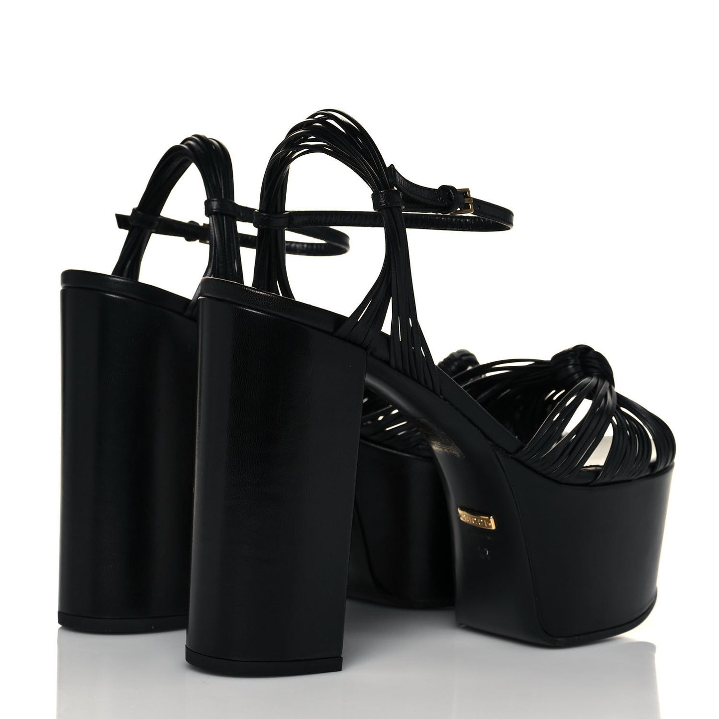 Malaga Kid Crawford Knotted Strap Platform Sandals 39 Black