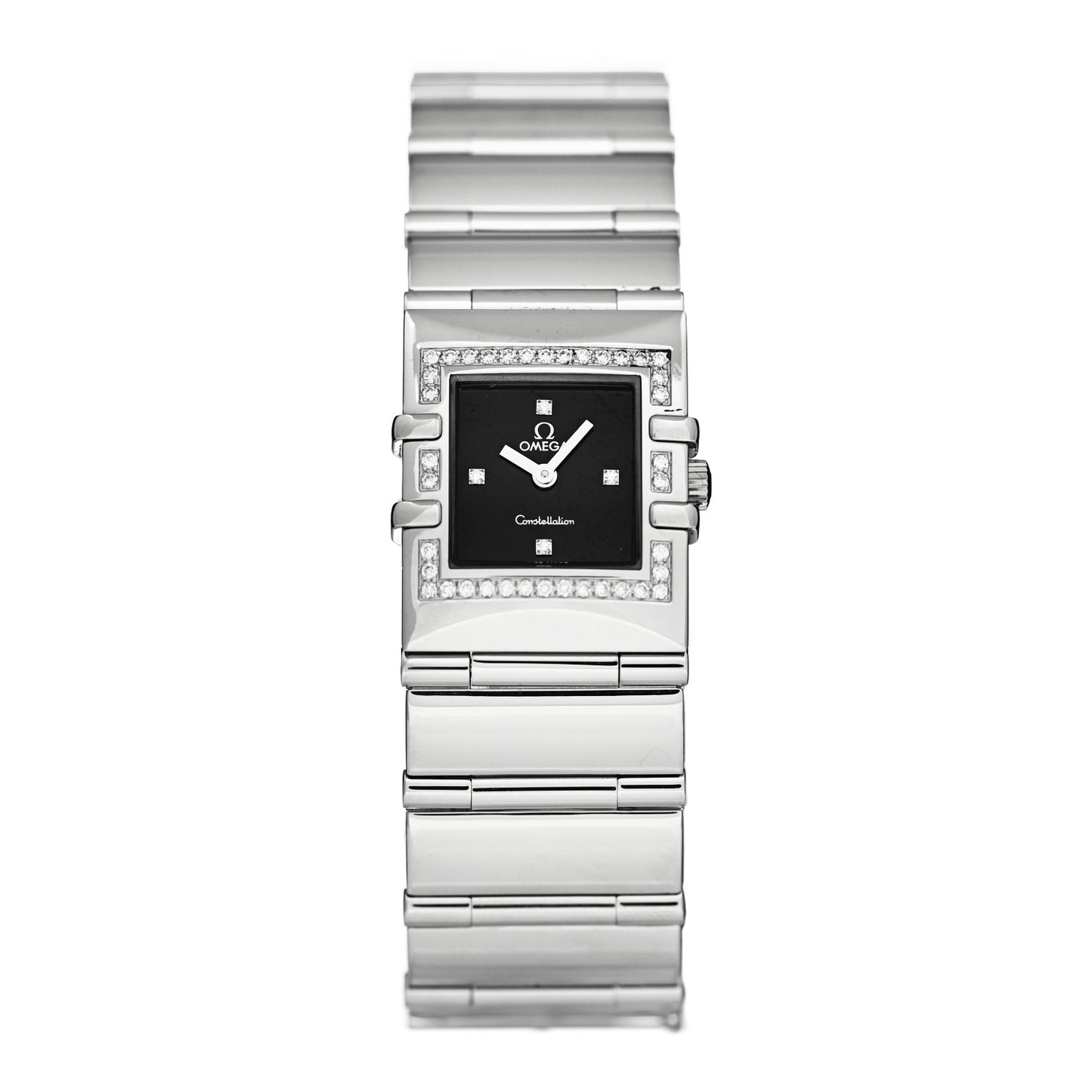 Stainless Steel Diamond 19mm Constellation Quadra Quartz Watch Black 1528.46.00