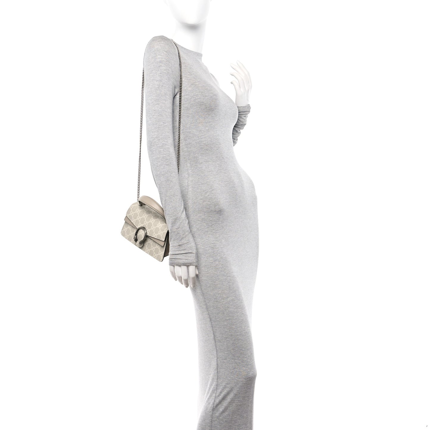 GG Supreme Monogram Mini Dionysus Top Handle Bag Beige Mystic White Oatmeal