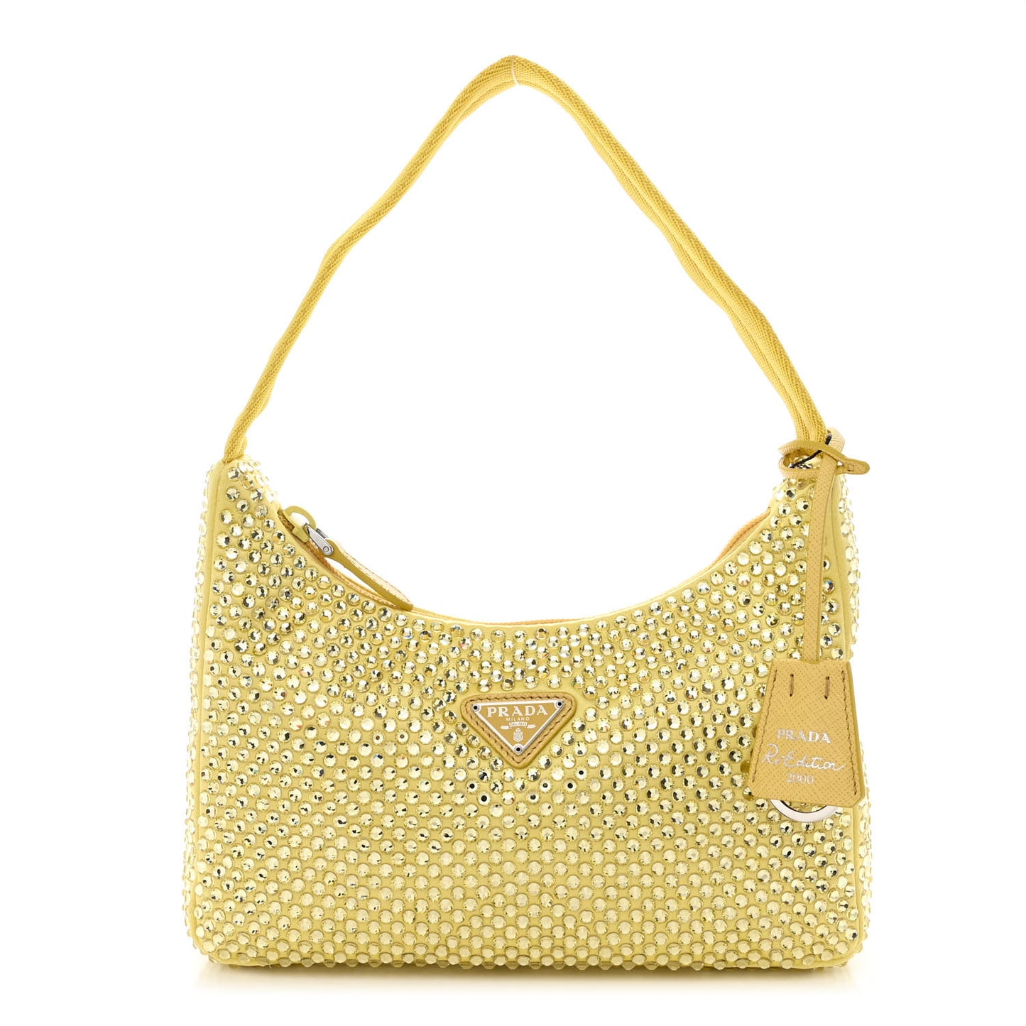 Satin Crystal Mini Re-Edition 2000 Bag Ananas