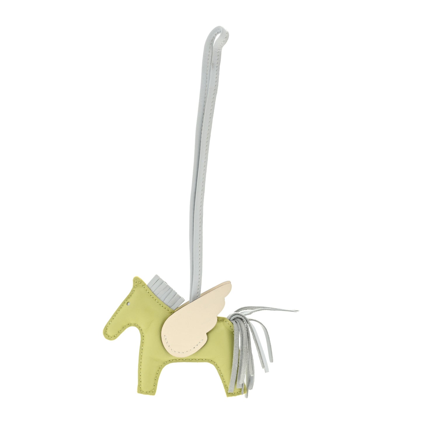 Milo Lambskin Grigri Rodeo Pegase Horse Bag Charm PM Jaune Bourgeon Bleu Brume Nata
