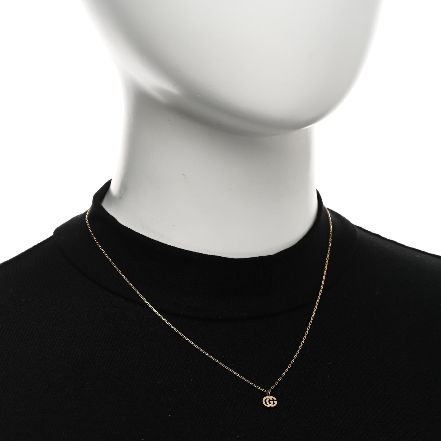 18K Yellow Gold Running GG Pendant Necklace