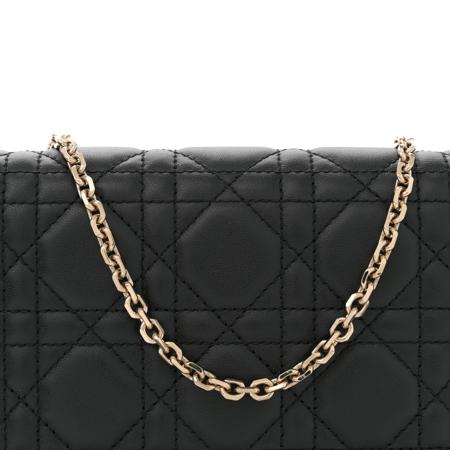 Lambskin Cannage Lady Dior Pouch Black