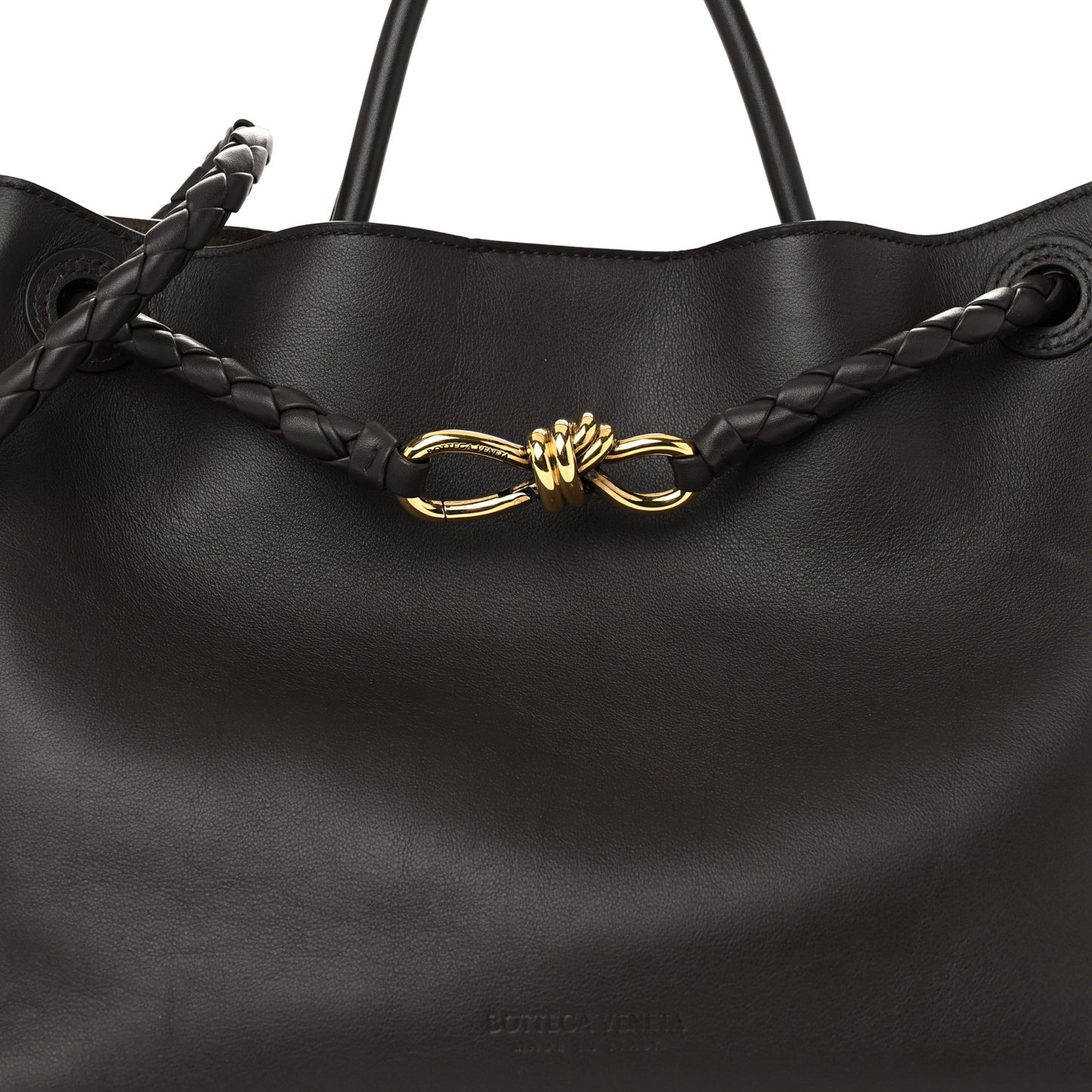 Silky Calfskin Medium Andiamo Shoulder Bag Fondant