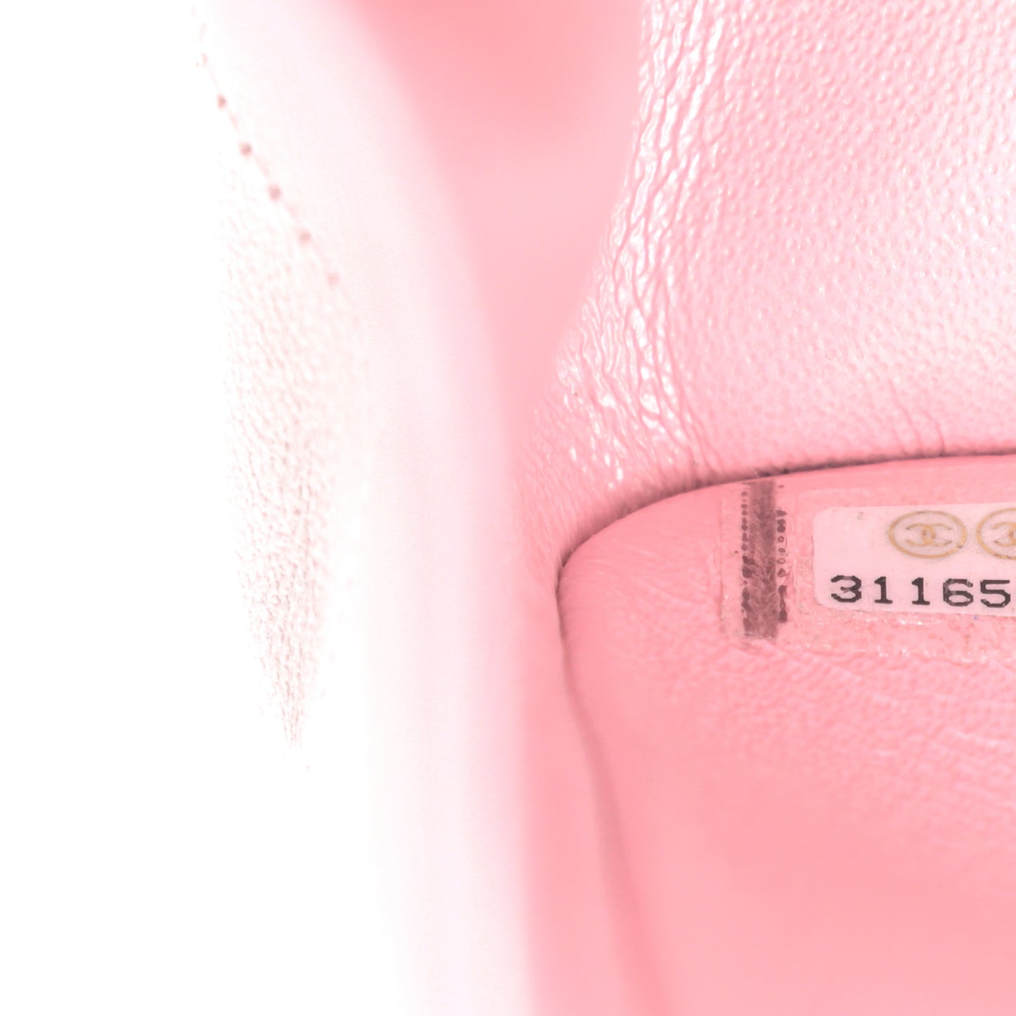 Iridescent Calfskin Quilted Medium Double Flap Light Pink