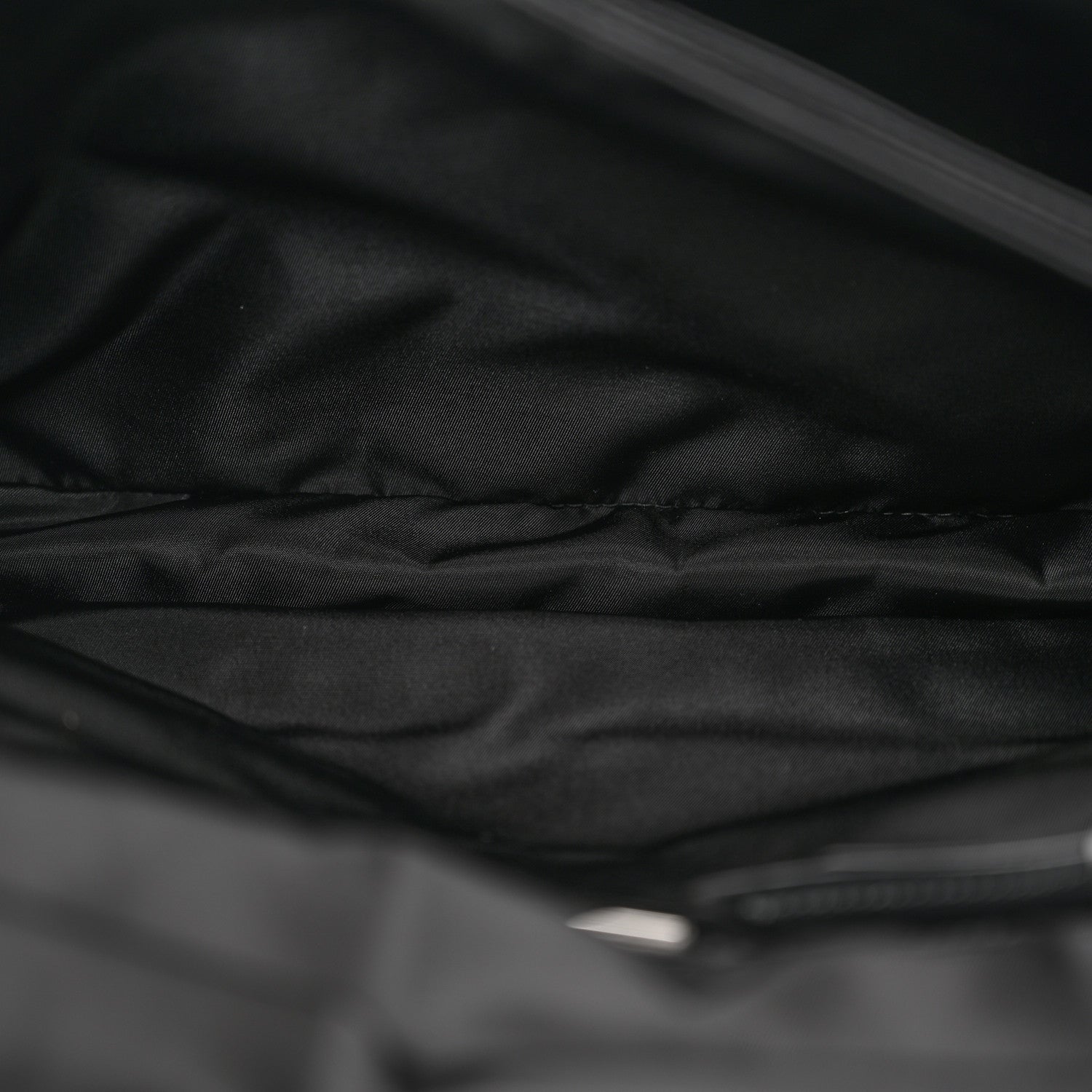 Prada Re-Nylon Vitello Padded Large Flap Shoulder Bag Black 6 of 12