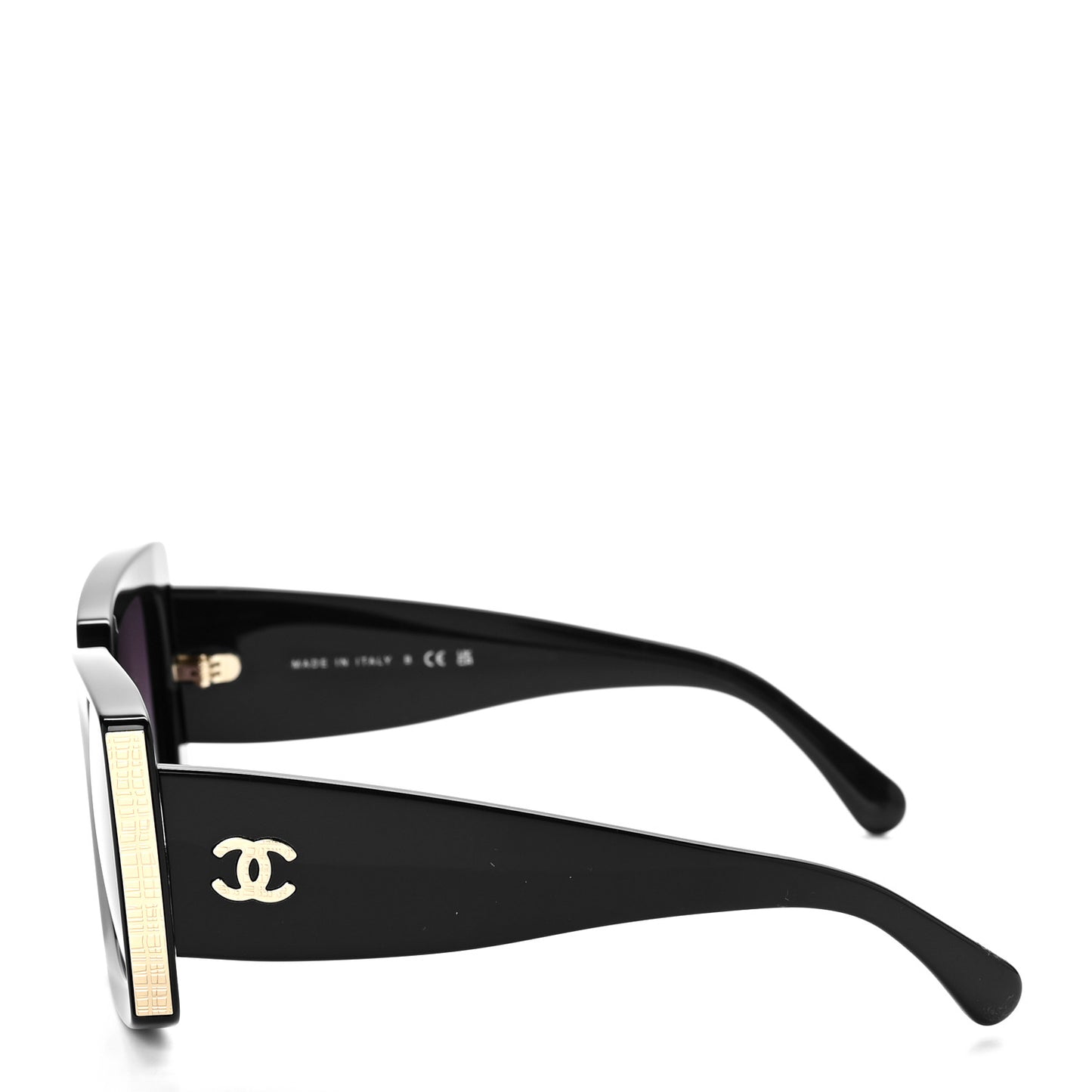 Acetate Rectangle Sunglasses 5435 Black