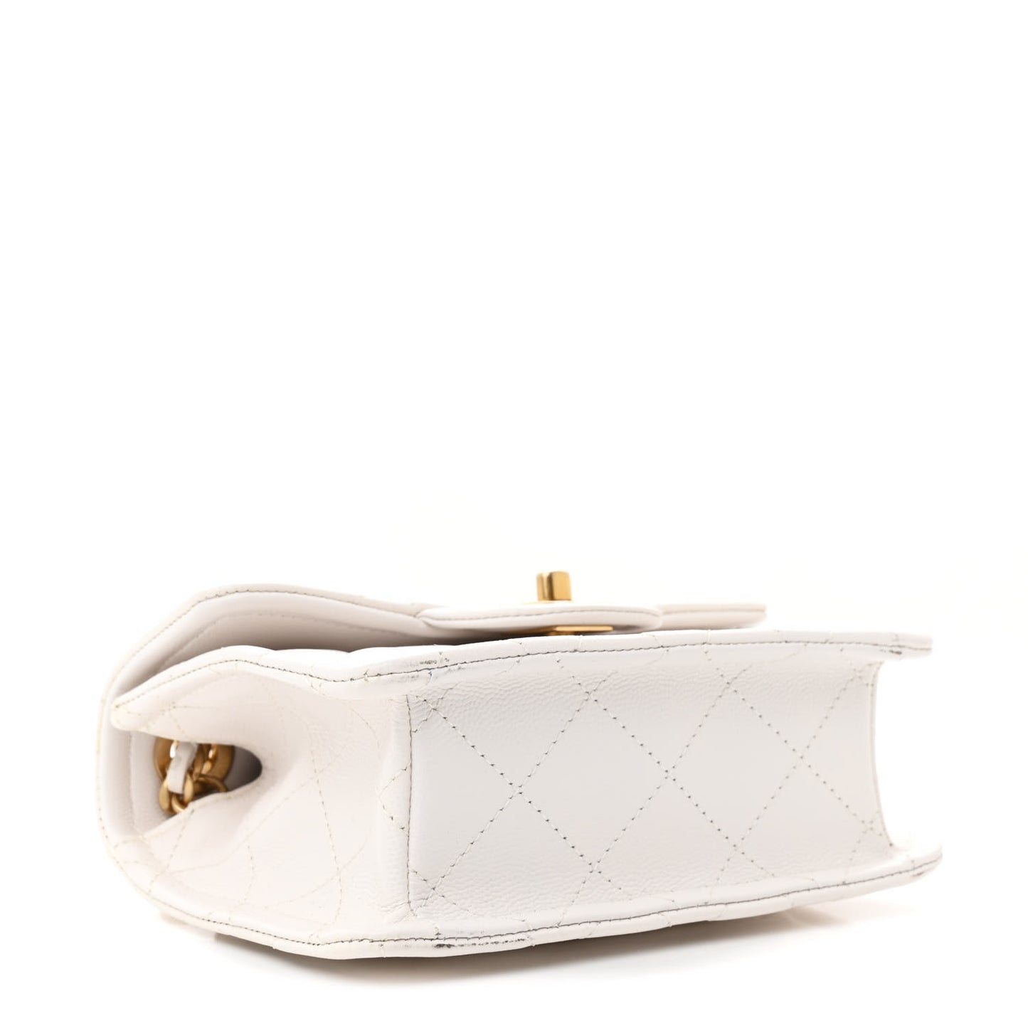 Caviar Quilted Mini Sweet Classic Flap White