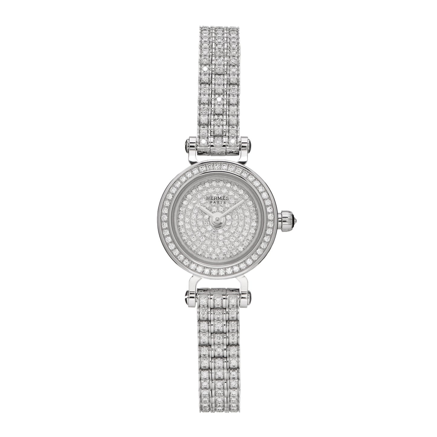 18K White Gold Diamond Pave 16mm Faubourg Quartz Watch