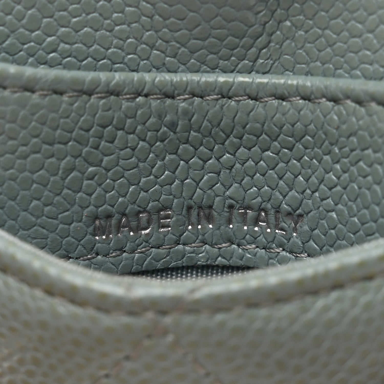 Chanel Caviar Quilted Card Holder On Chain Light Blue 8 of 8