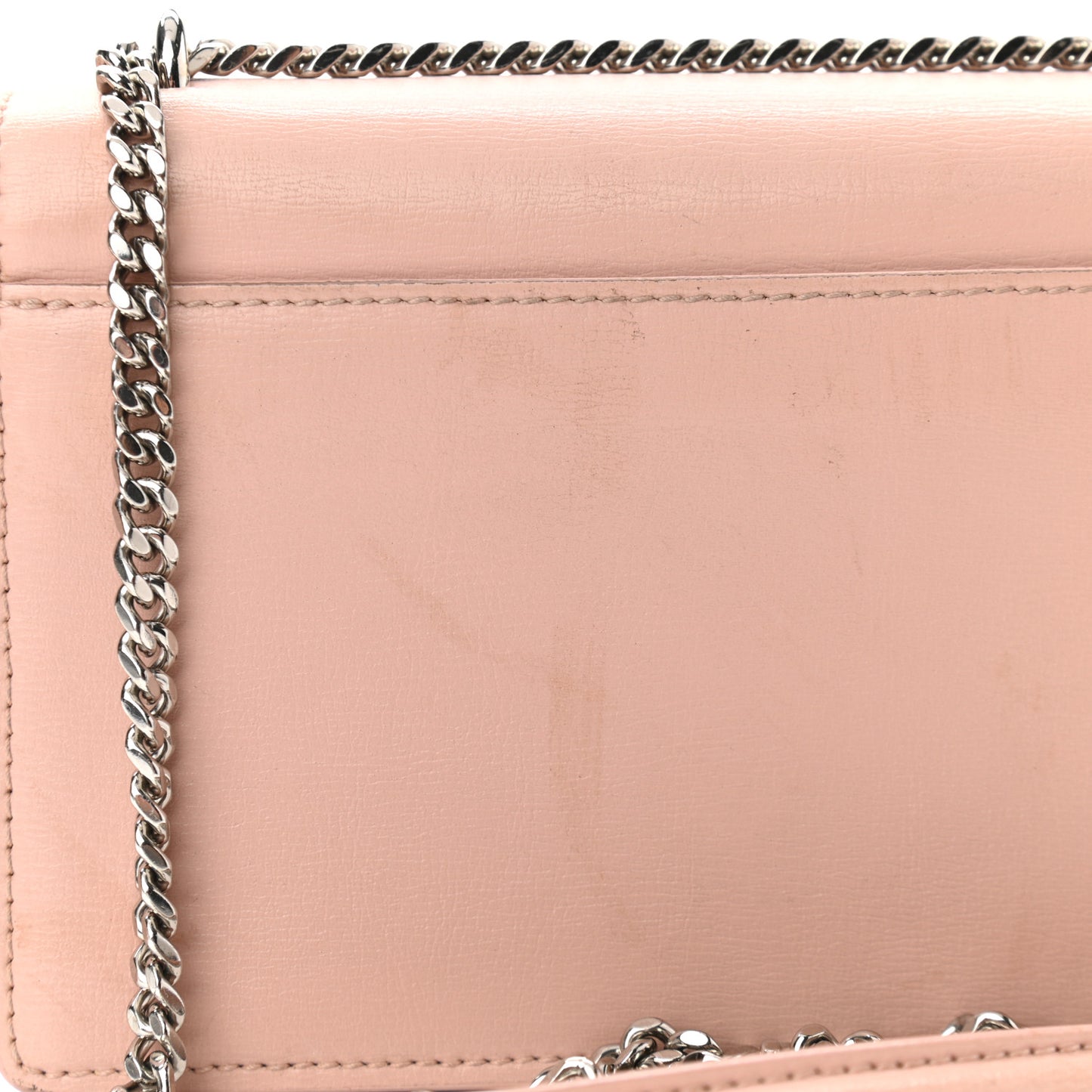 Calfskin Monogram Sunset Chain Wallet Light Pink