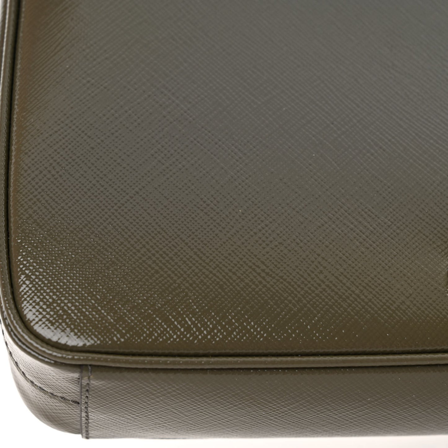 Saffiano Vernice Flap Chain Crossbody Bag Marmo