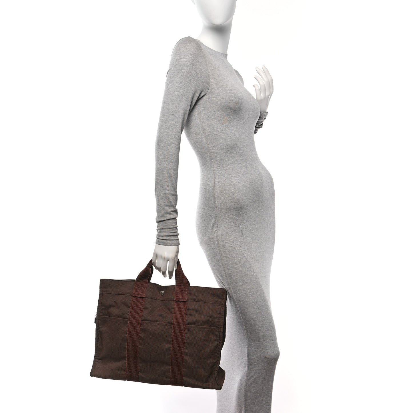 Canvas Herline MM Tote Brown