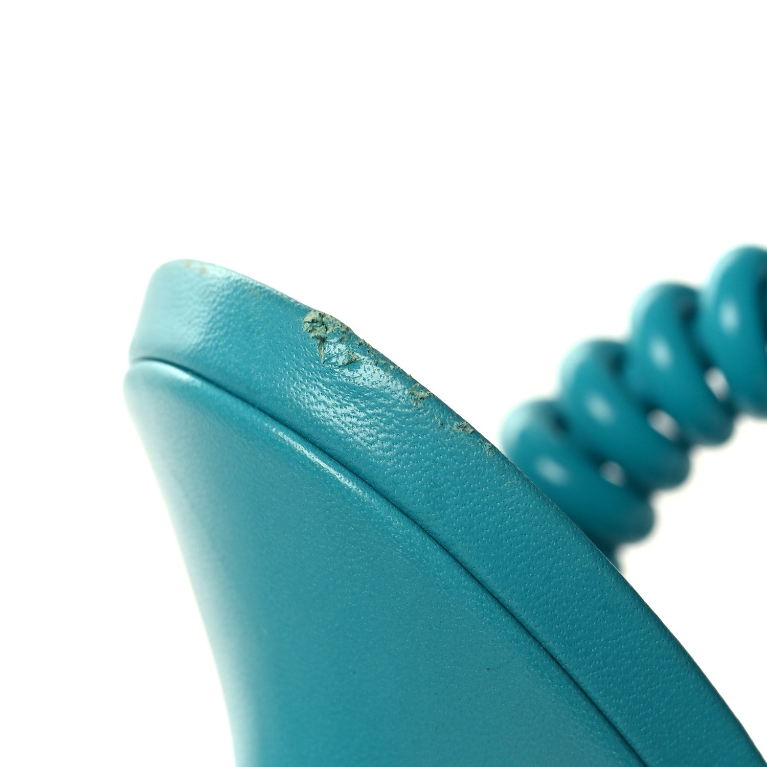 Bottega Veneta Rubber Wire Nappa Stretch 90mm Sandals 36 Turquoise 10 of 10