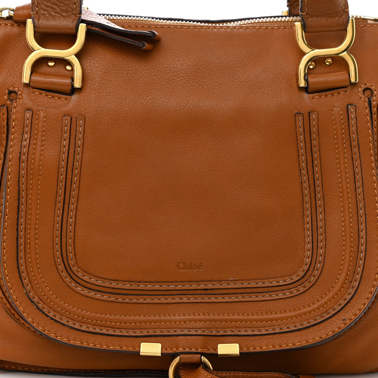 Calfskin Medium Marcie Satchel Tan