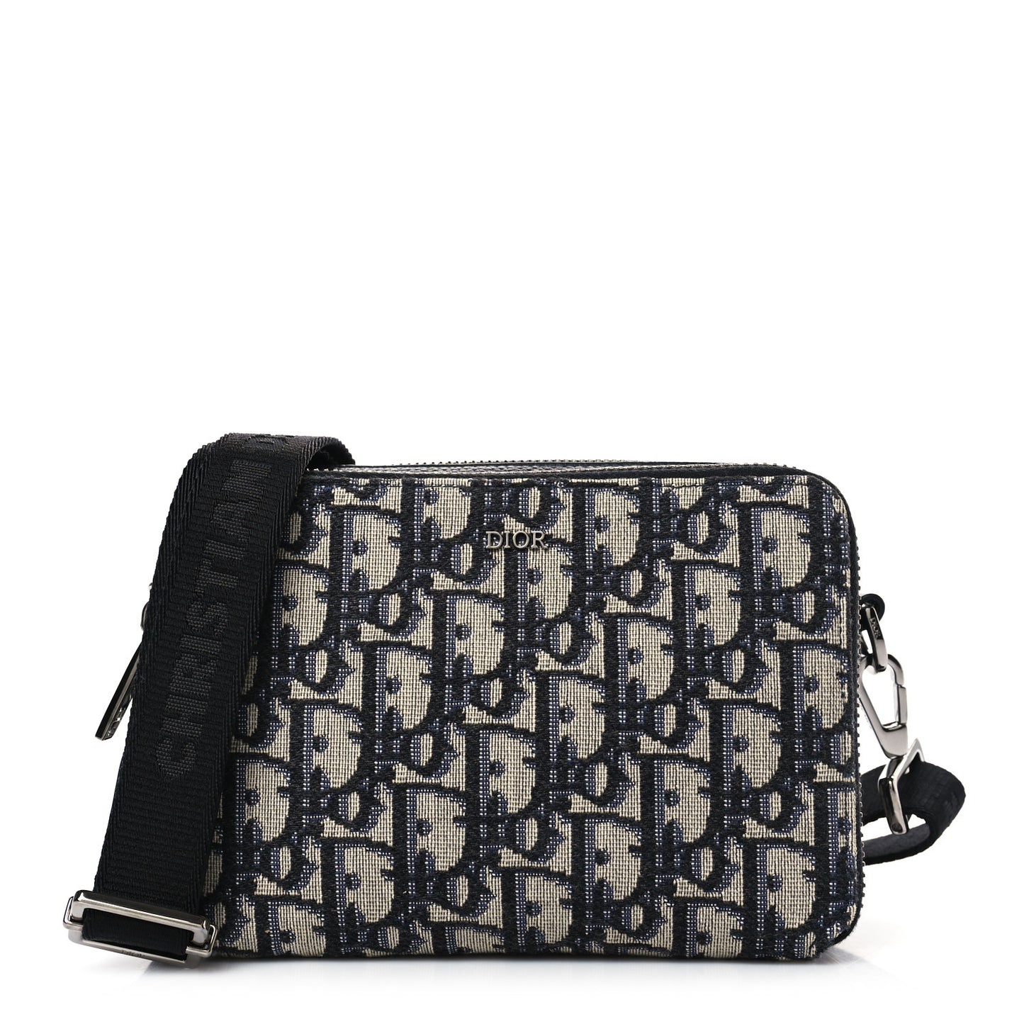 Oblique Pouch Beige Black