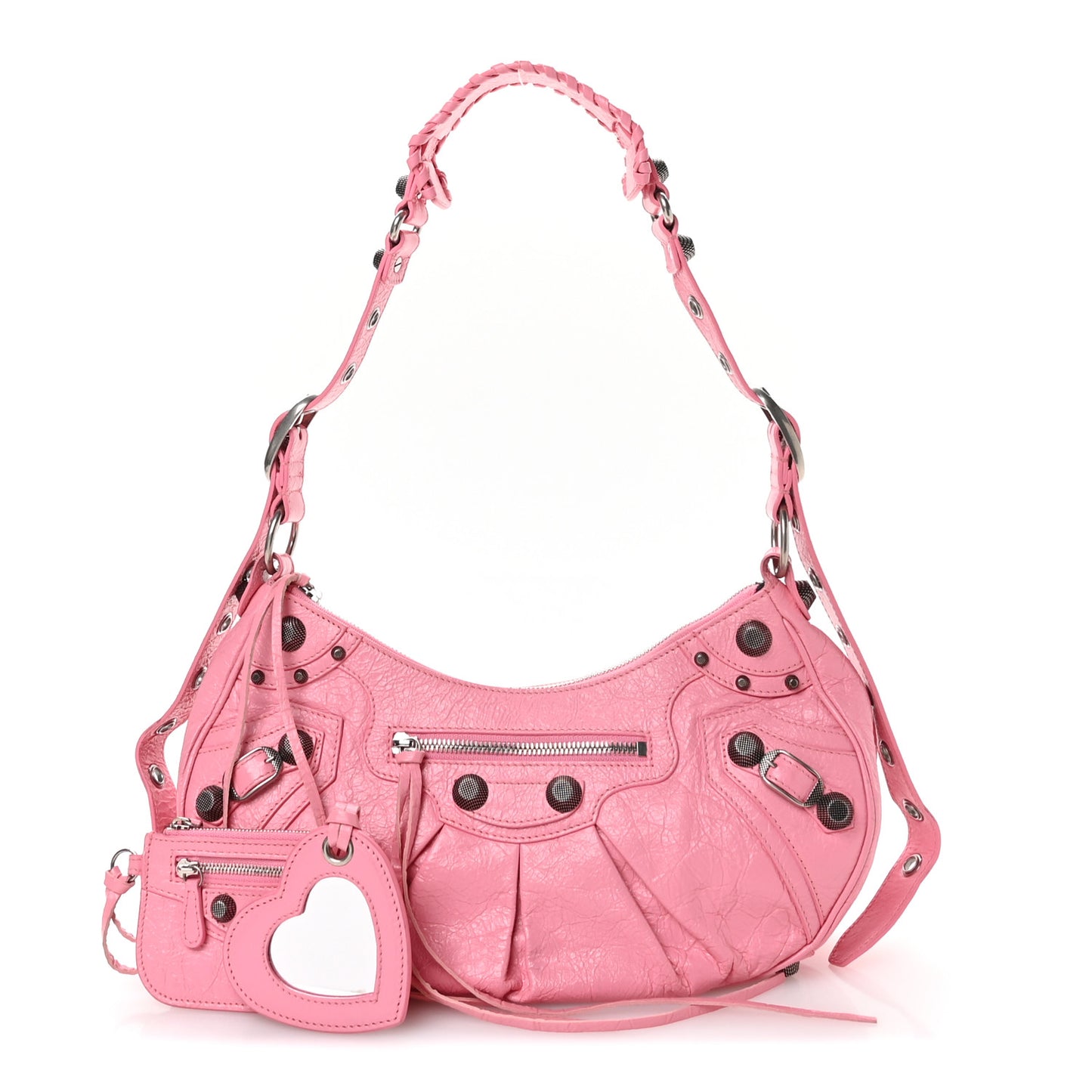 Agneau Arena Small Le Cagole Shoulder Bag Sweet Pink