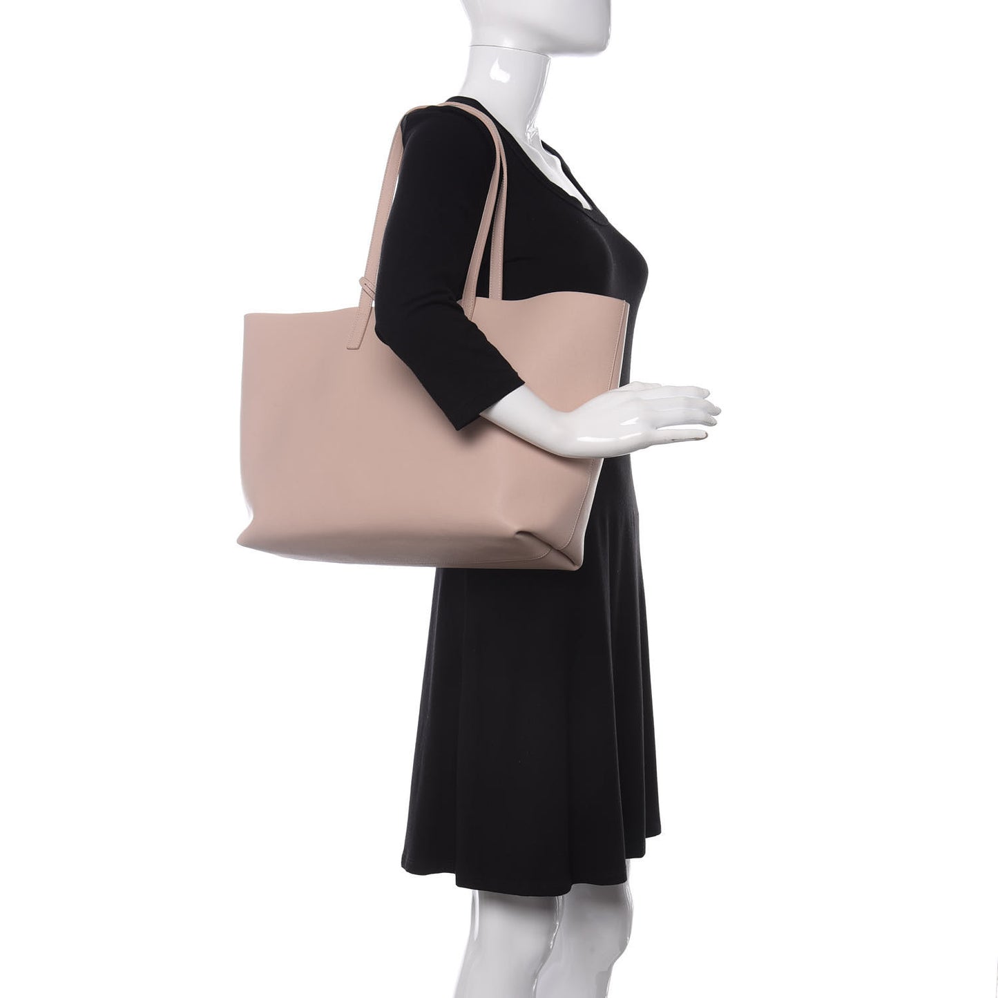 Calfskin Large Shopping Tote Pale Blush