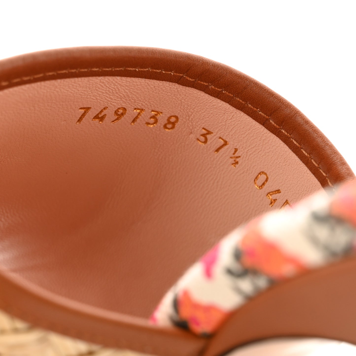 Raffia Malaga Kid Interlocking G Sandals 37.5 Natural
