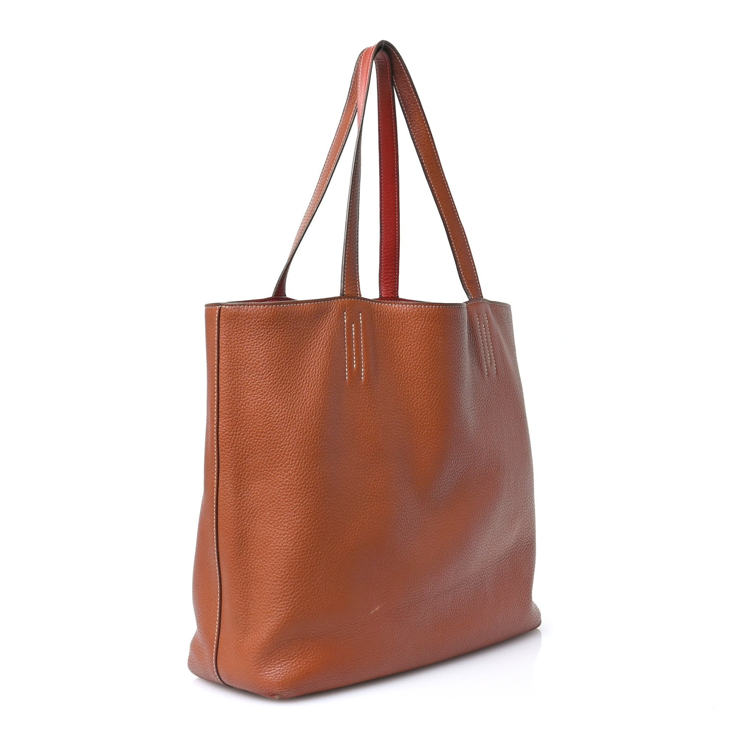 Taurillon Clemence Double Sens 36 Reversible Tote Gold Rose Jaipur