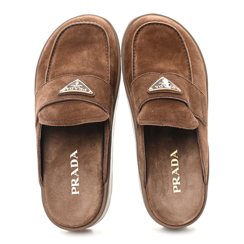 Suede Scamosciato Flatform Mules 39 Cacao