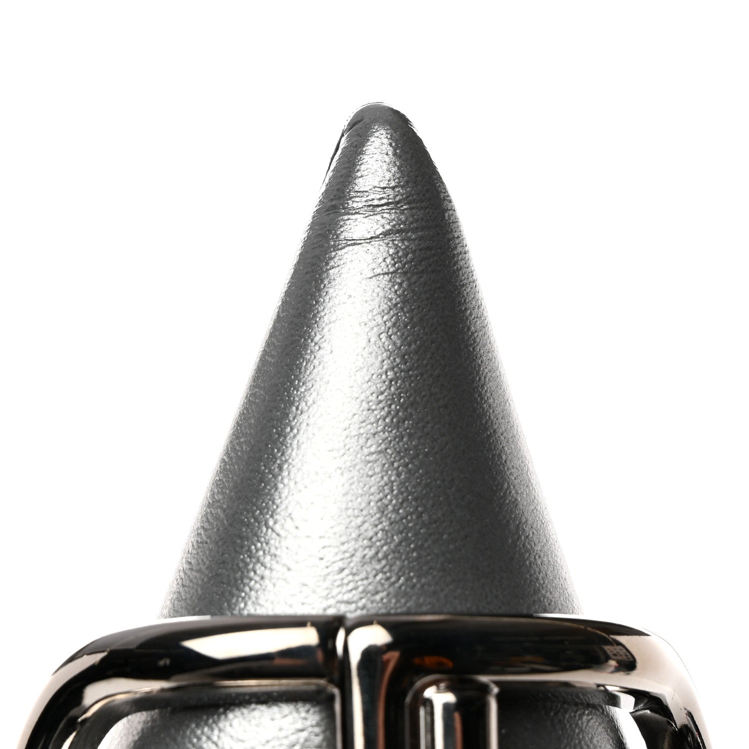 Balenciaga Metallic Calfskin BB Knife Pointy Toe Ballerina Flats 35.5 Silver Hardware 15 of 16
