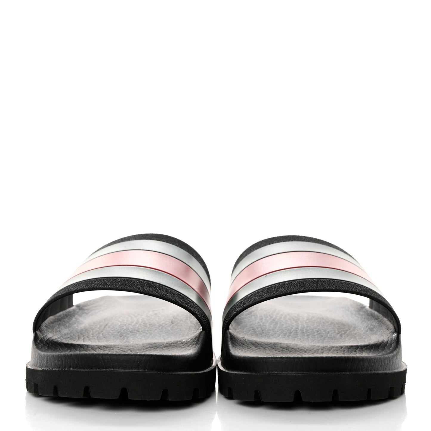 Rubber Web Mens Lug Sole Slide Sandals 11 Black Green Red