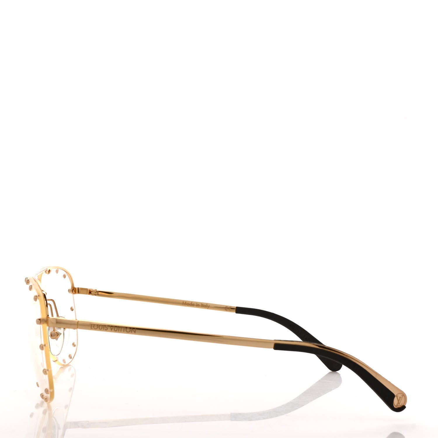Louis Vuitton Metal The Party Aviator Anti Blue Light Sunglasses Z0997W Gold 3 of 3
