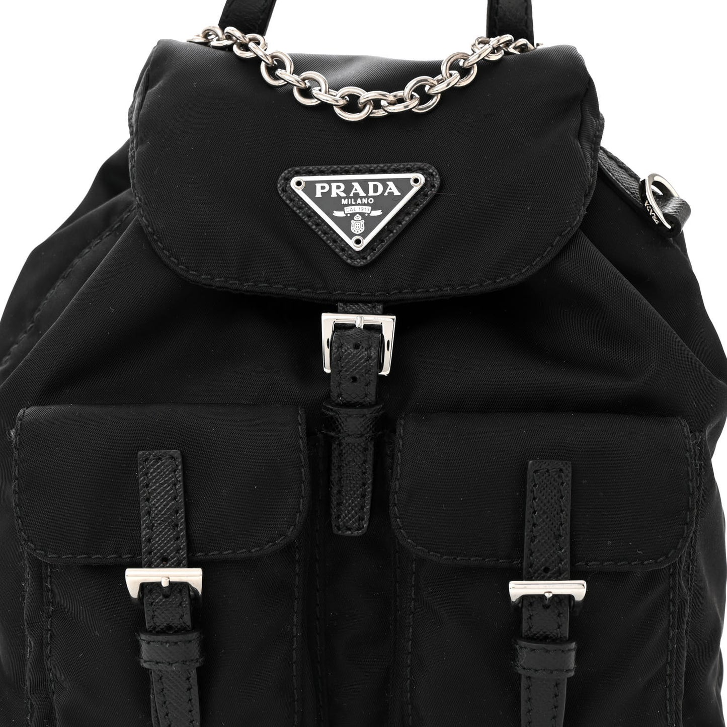 Nylon Vela Mini Crossbody Backpack Black