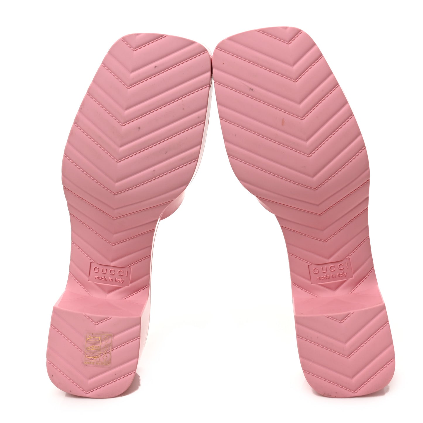 Rubber Gucci Logo Womens Platform 20/60mm Slide Sandals 38 Wild Rose