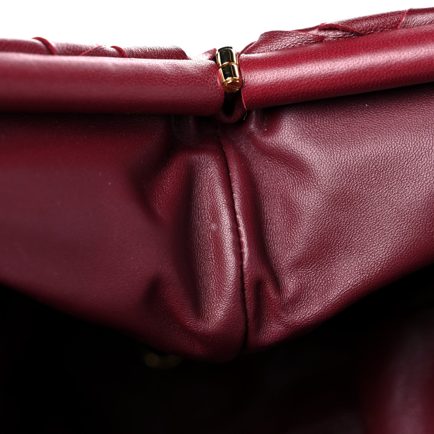 Nappa Maxi Intrecciato The Pouch Oversized Clutch Bordeaux