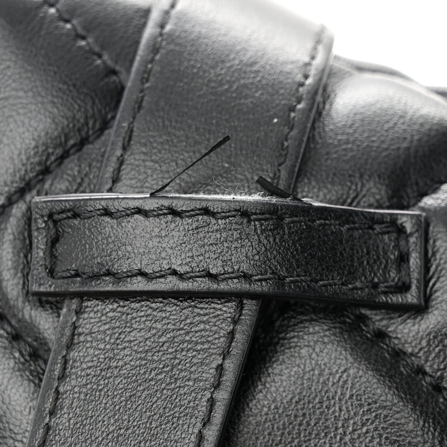 Calfskin Quilted Waist Belt Bag Black