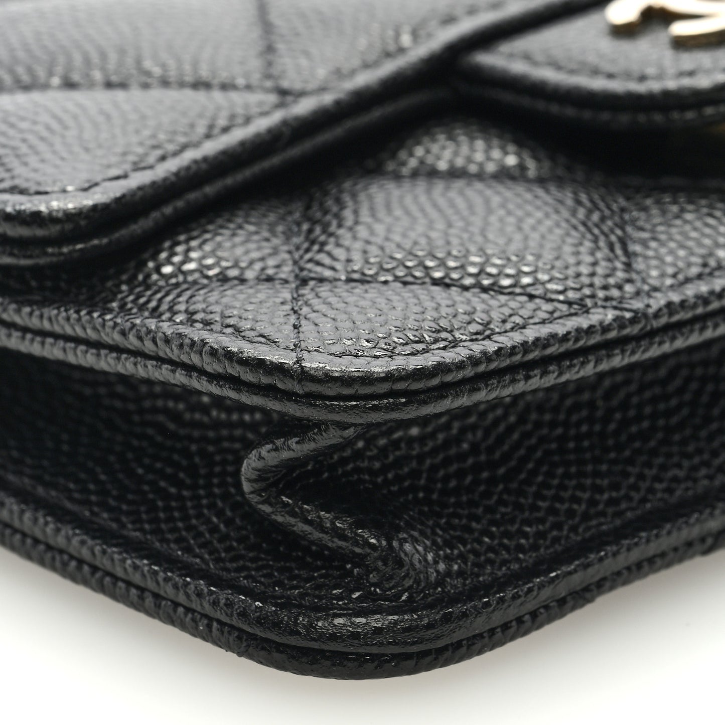 Caviar Quilted Mini Chain Bag Black
