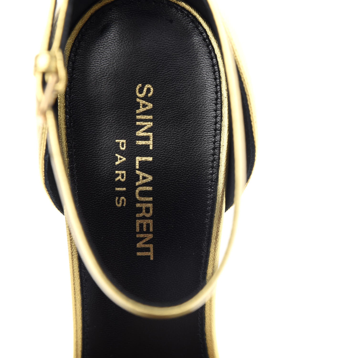 Saint Laurent Calfskin Opyum Sandals 39 Oro 8 of 11