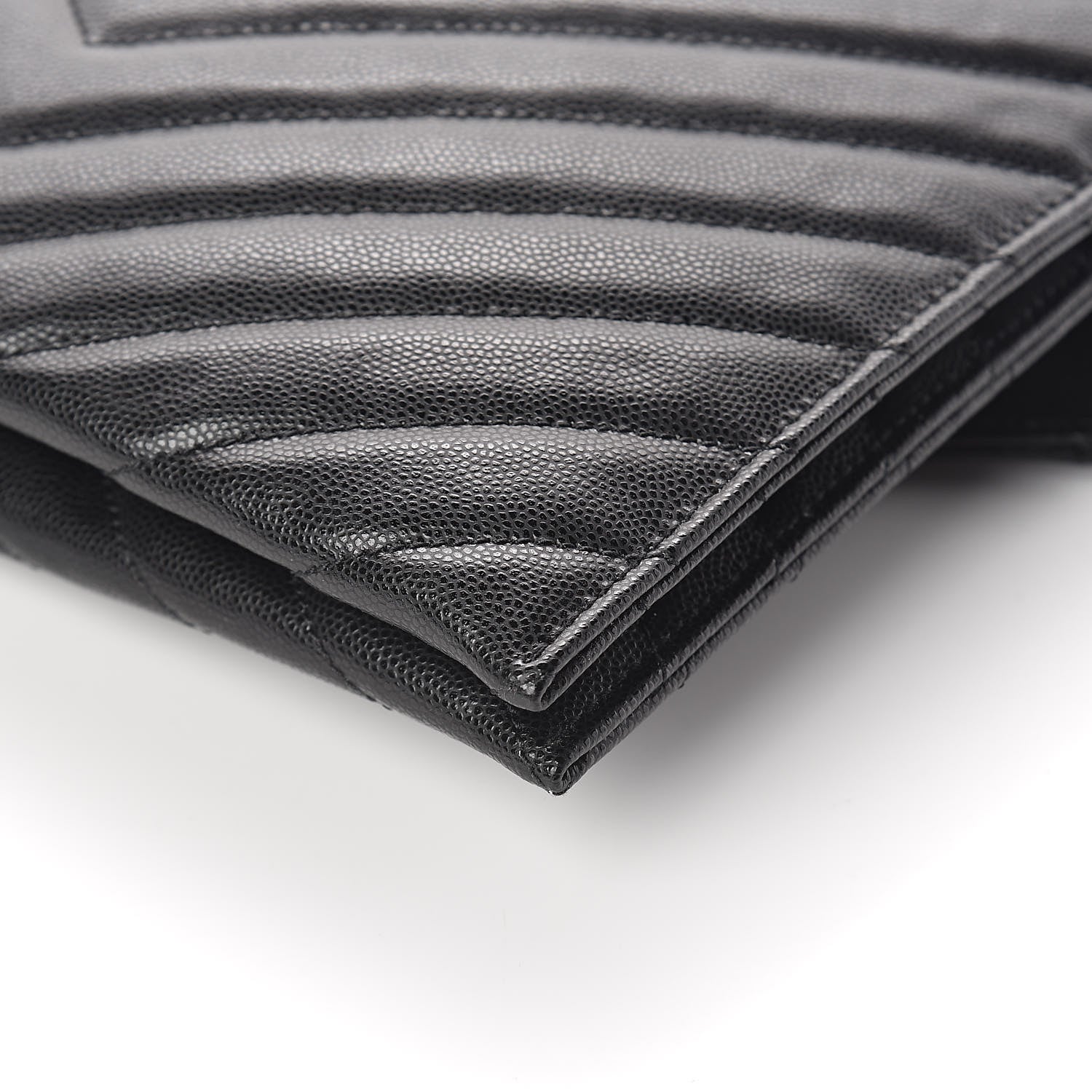 Saint Laurent Grain De Poudre Matelasse Tribeca Chain Wallet Black 9 of 9