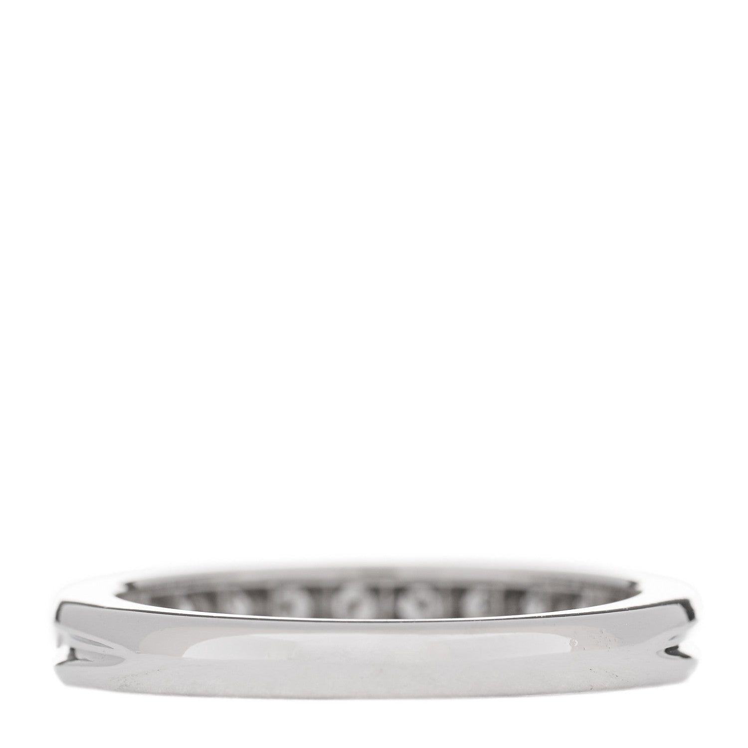 Tiffany Platinum Diamond 3mm Half Circle Wedding Band Ring 53 6.5 3 of 5