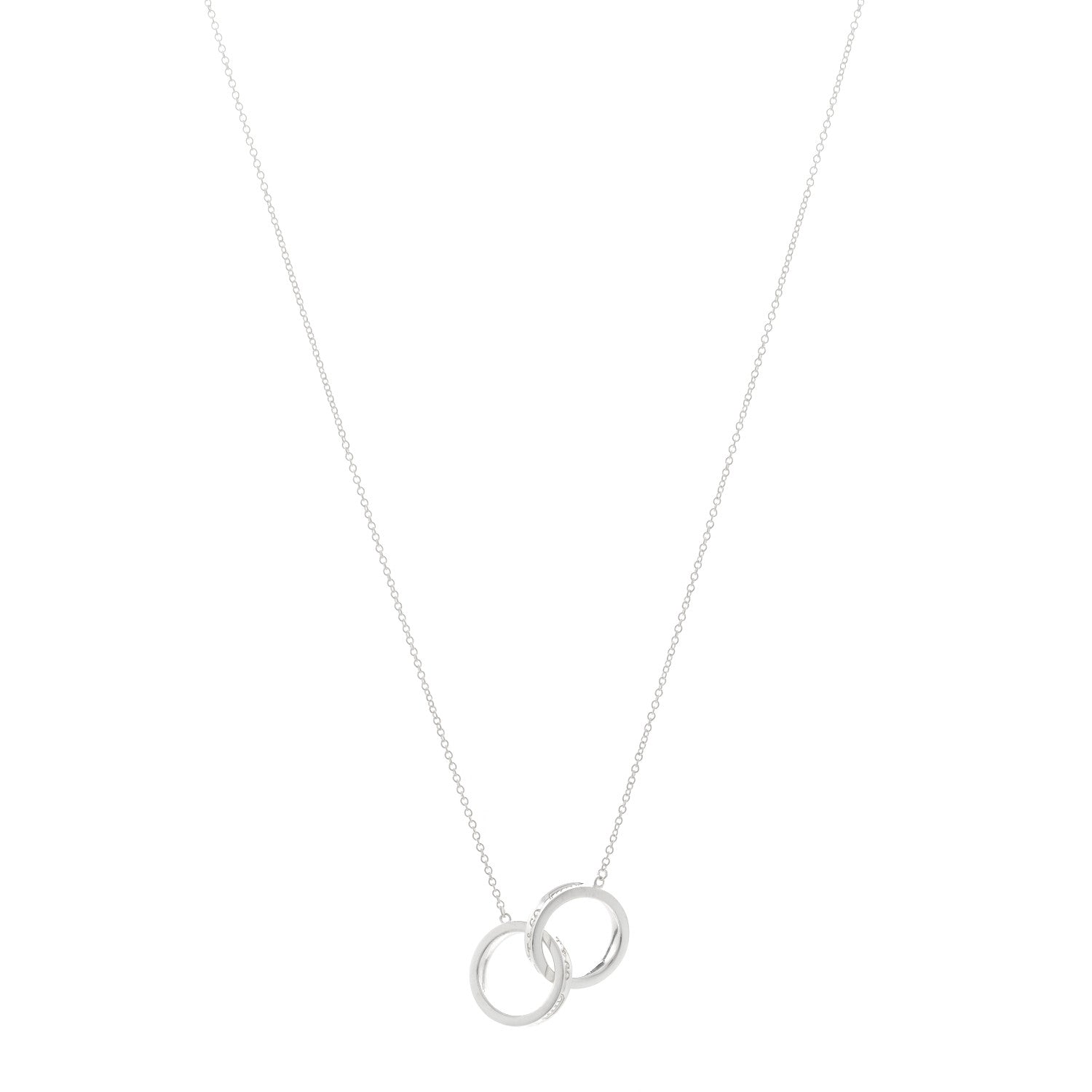 Tiffany Sterling Silver 1837 Interlocking Circles Pendant Necklace 1 of 4