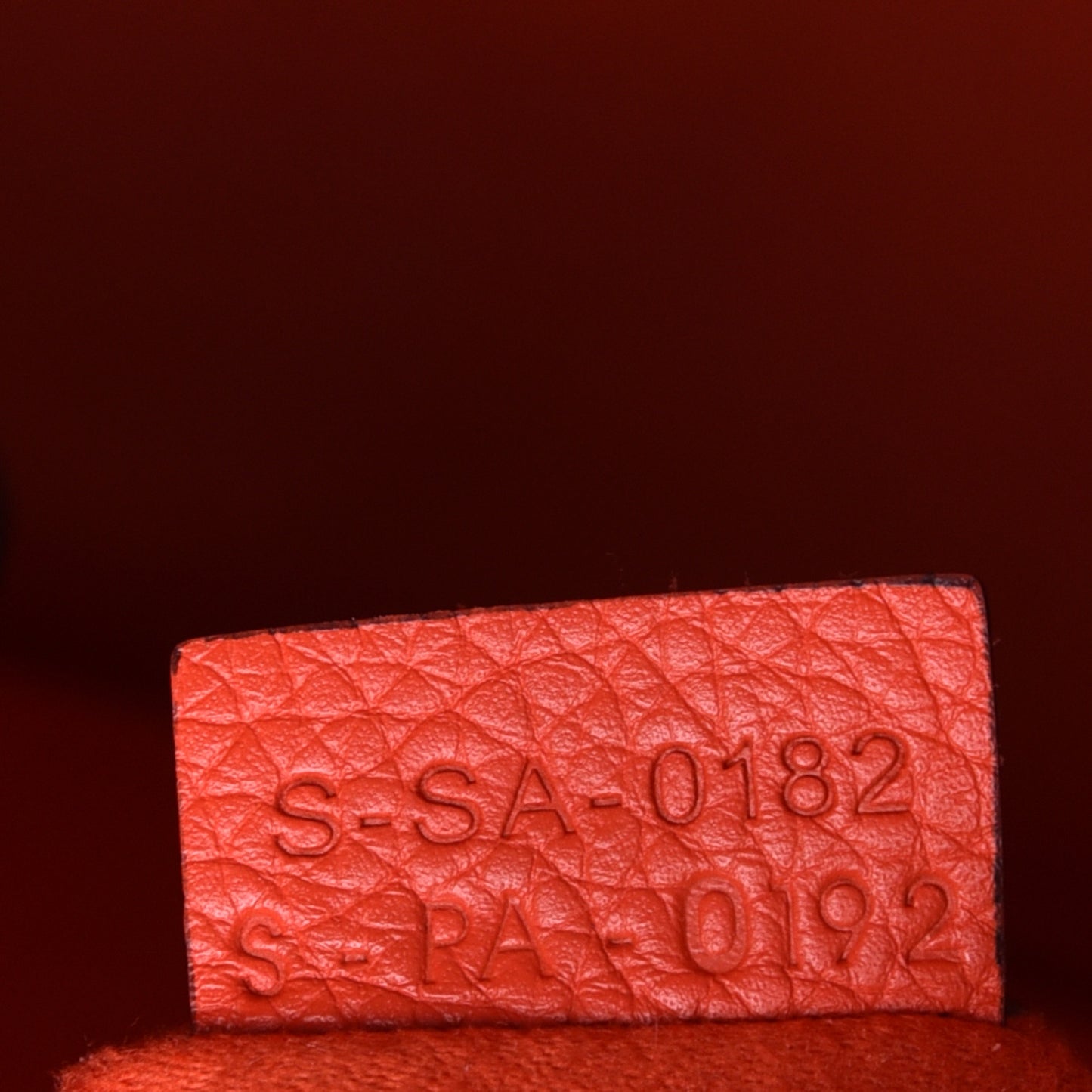 Drummed Calfskin Micro Luggage Vermillion