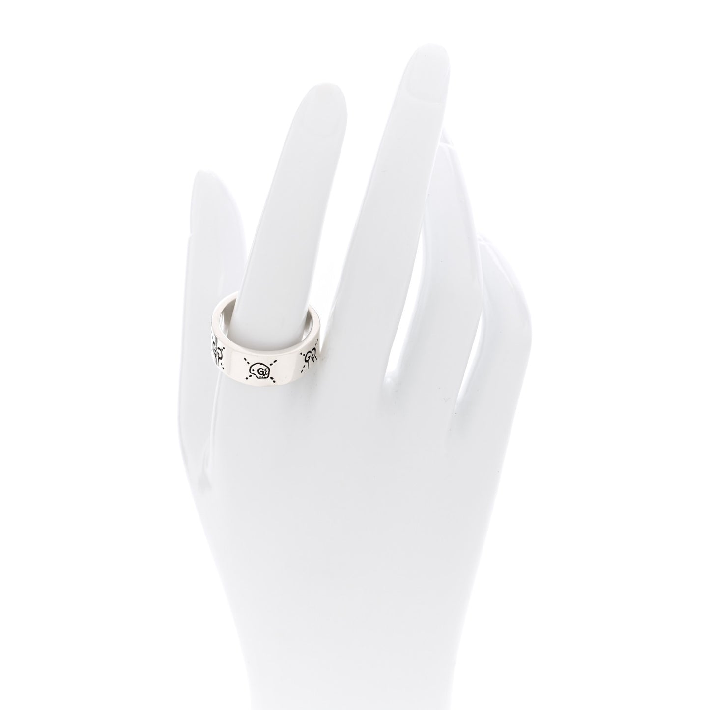 Sterling Silver GG Wide Band Ring 63 10.25