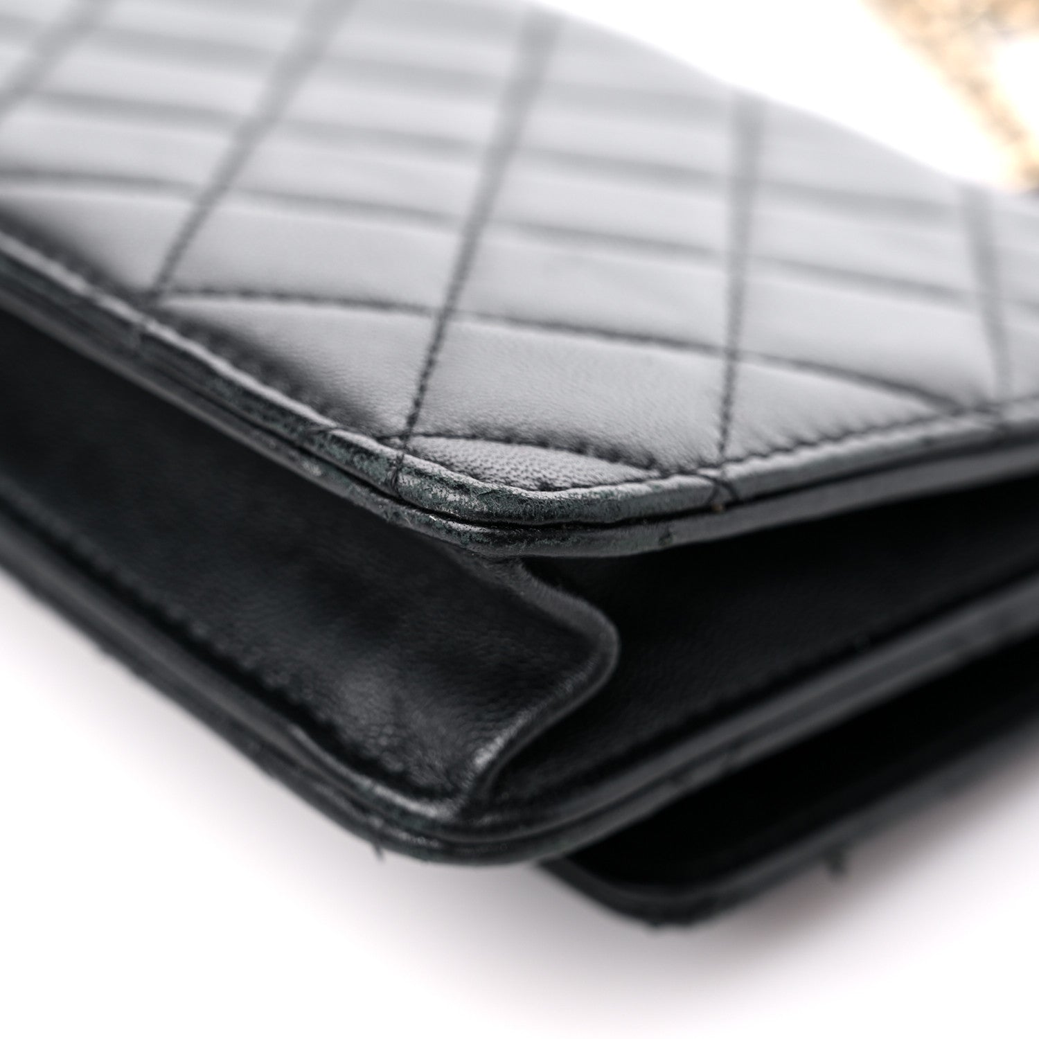 Chanel Lambskin Quilted Trendy CC Wallet On Chain WOC Black 12 of 16