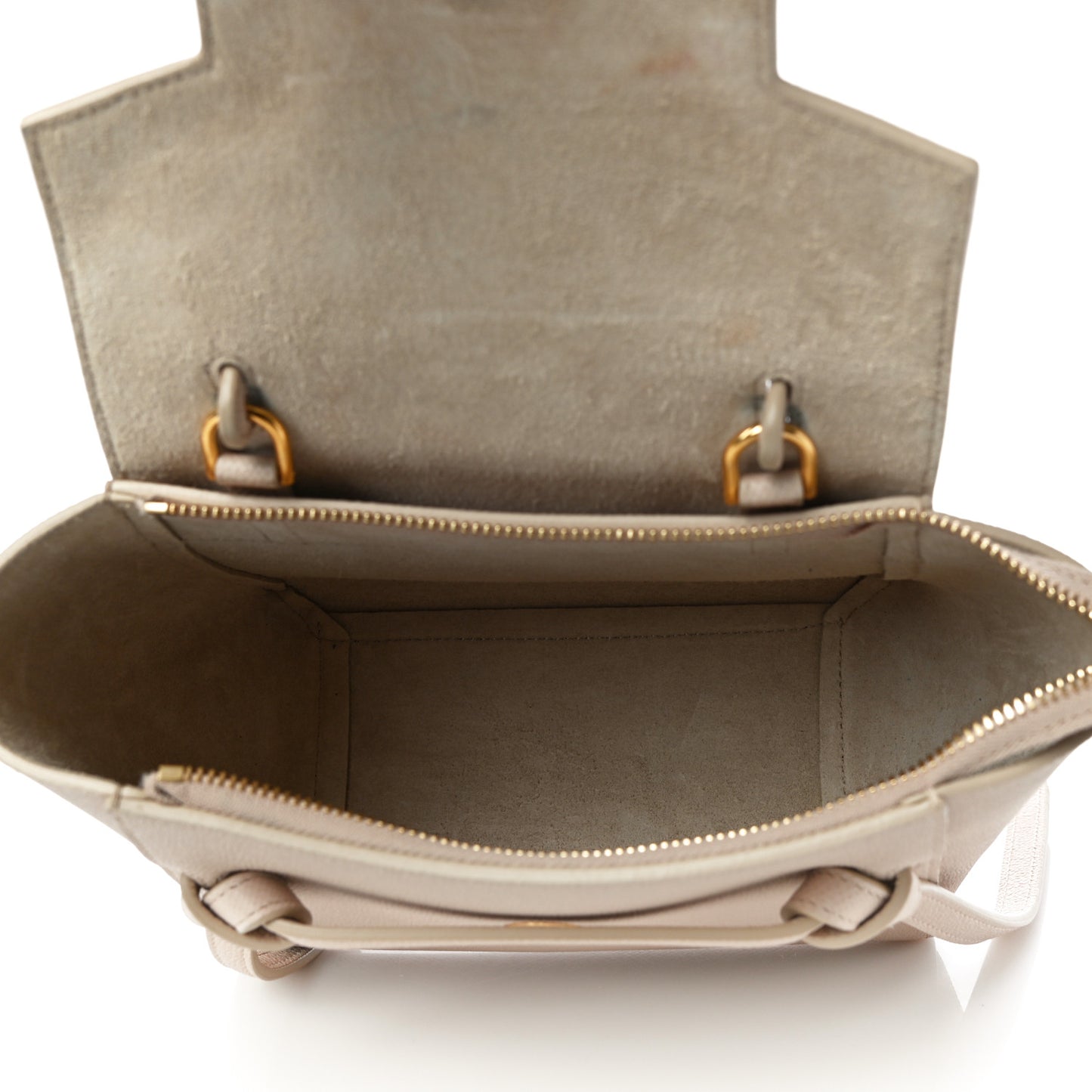 Grained Calfskin Nano Belt Bag Powder
