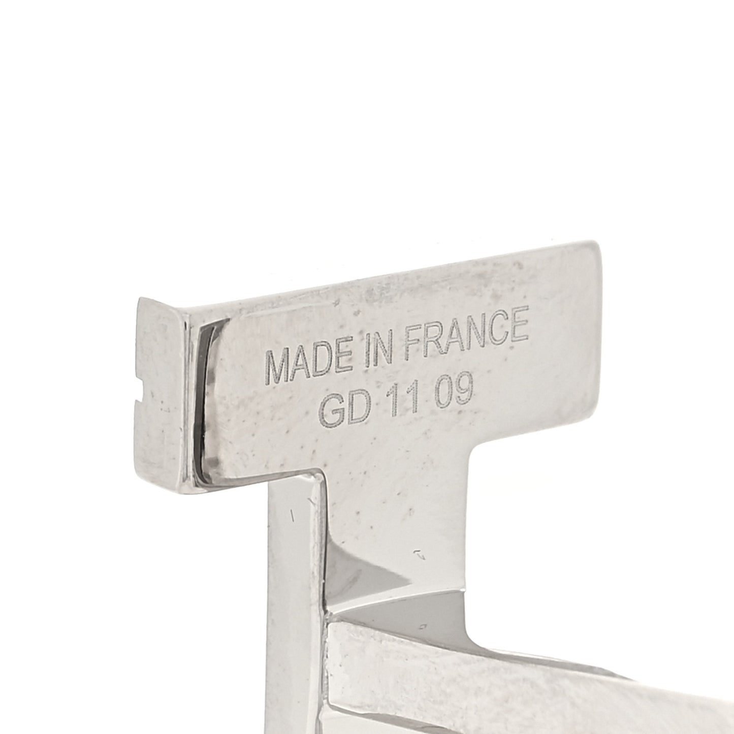Palladium H Au Carre Cufflinks Silver