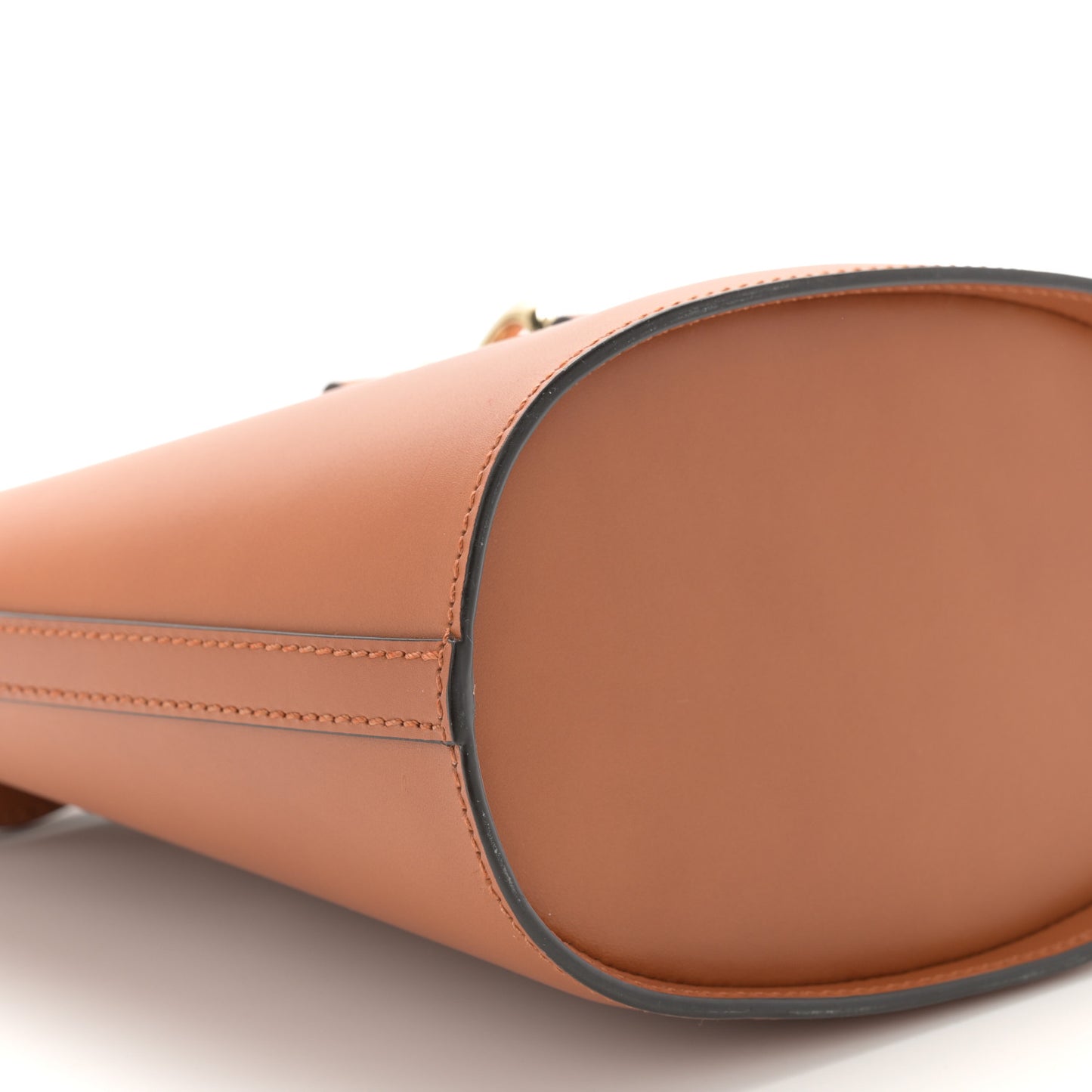 Tritone Calfskin Web Mini Ophidia Bucket Bag Brown