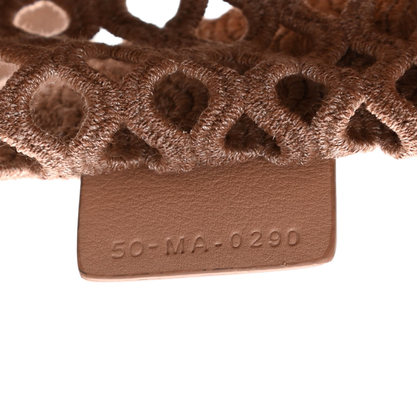 Mesh Embroidered Medium Book Tote Clay