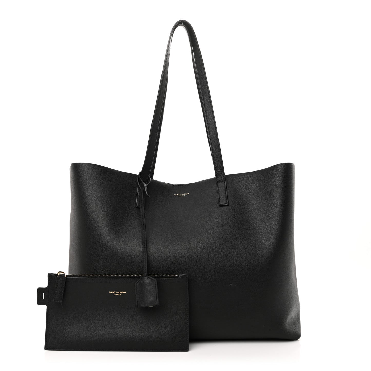 Calfskin Large Shopping Tote Black
