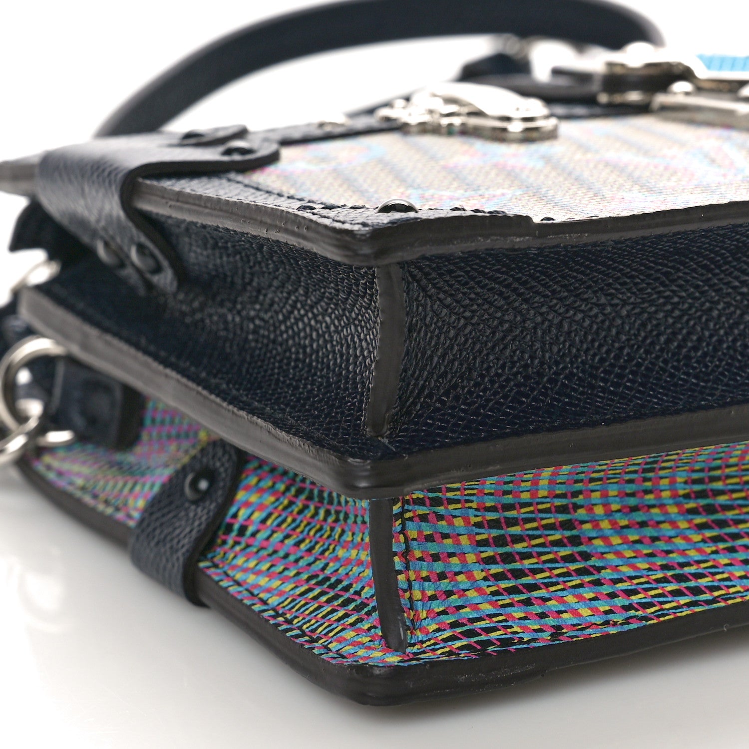 Louis Vuitton Calfskin Monogram LV Pop Trunk Clutch Blue 8 of 9