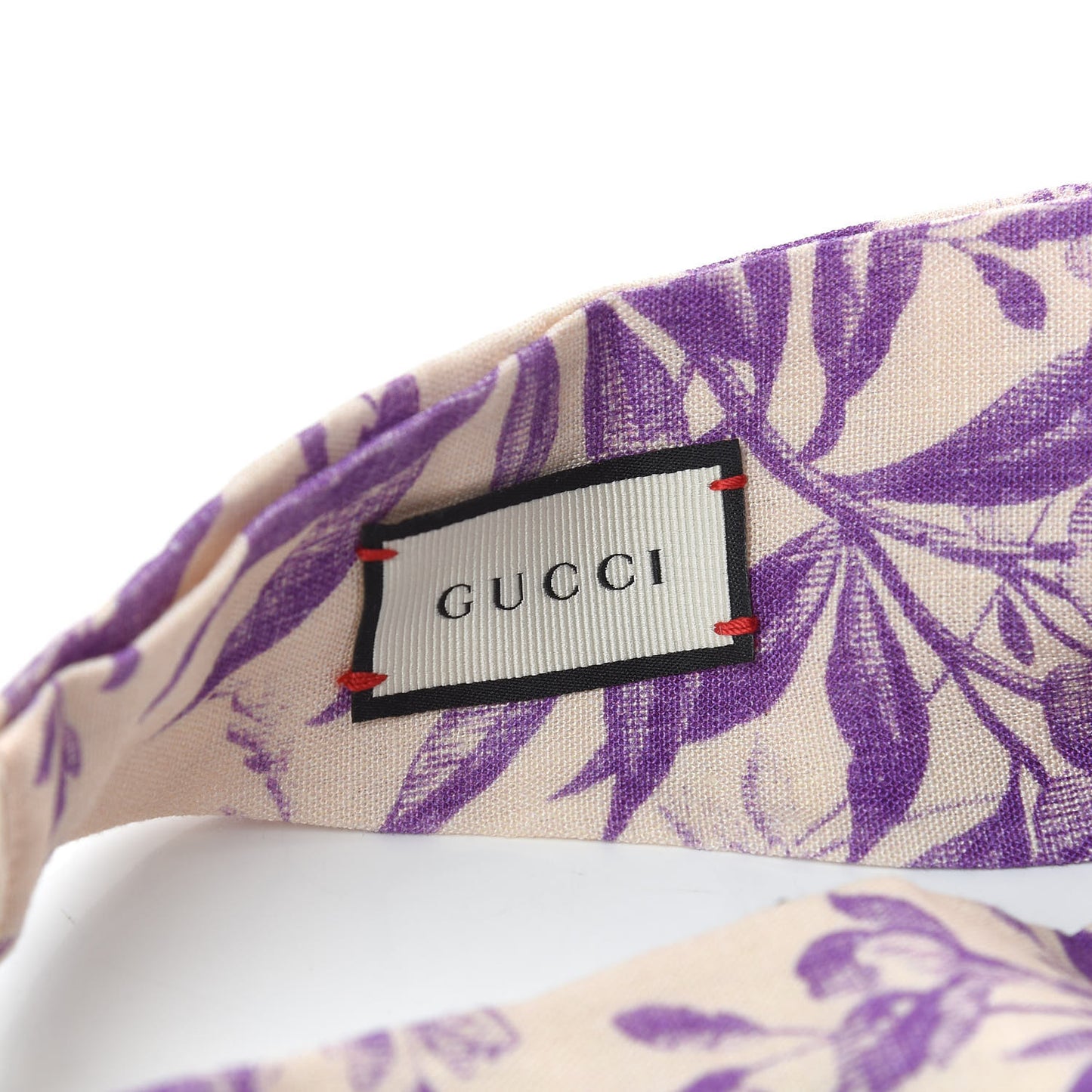 Linen Herbarium Print Headband Purple